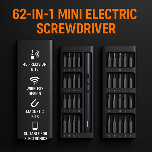62-in-1 Mini Electric Precision Screwdriver Set